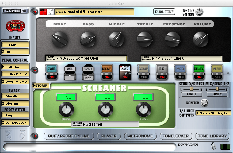 line 6 pod farm how to connect guitar